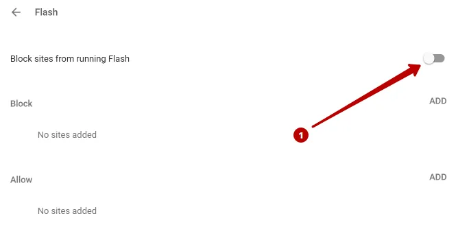 Disable Adobe Flash in Google Chrome