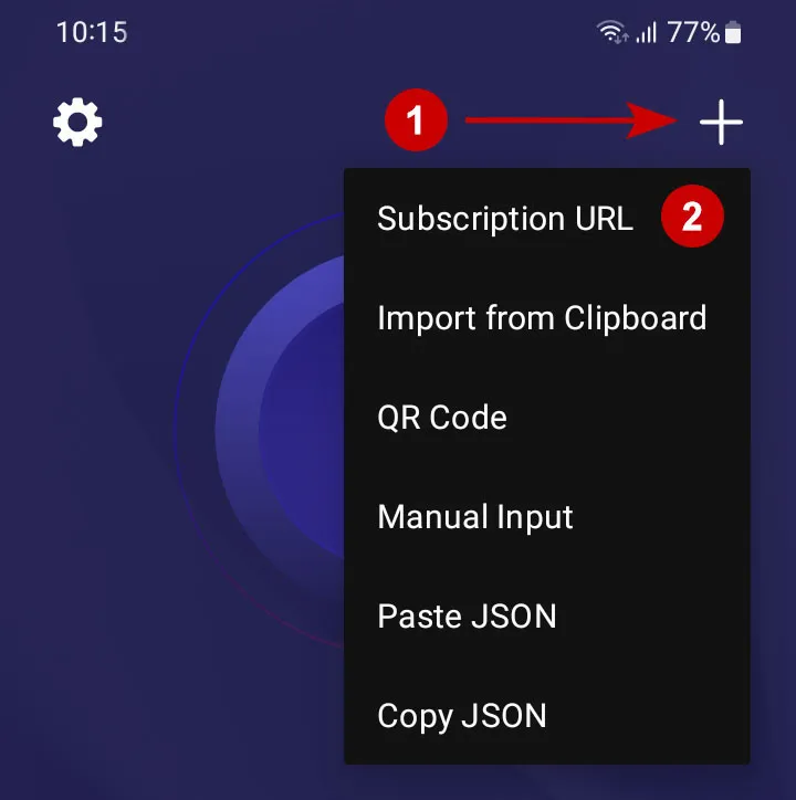 Add a new xVPN subscription to Happ on Android