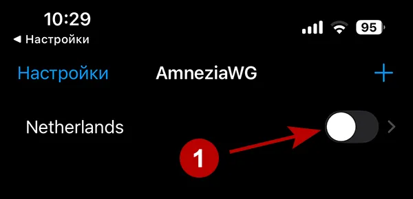 Подключитесь к AmneziaWG на iOS