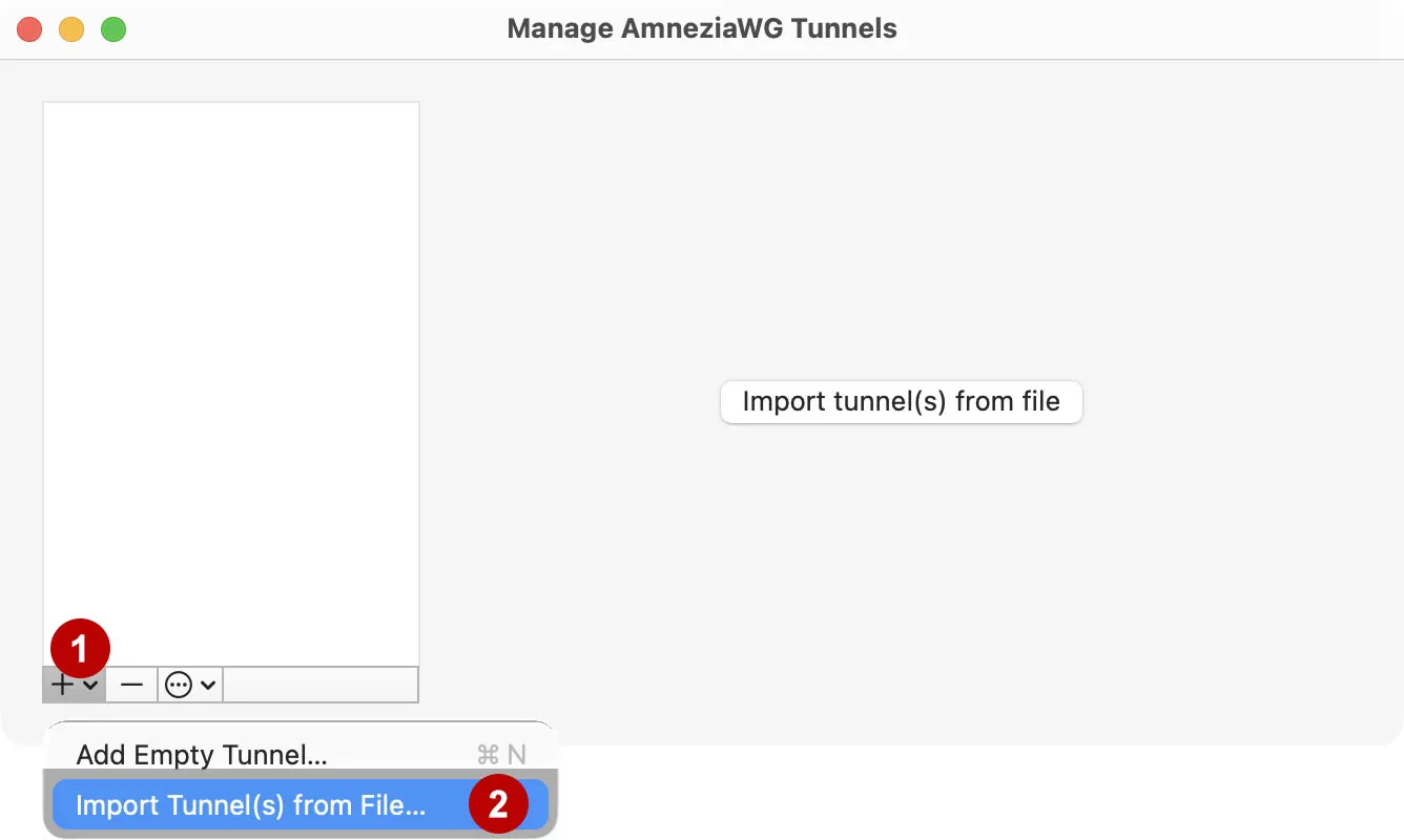 Import AmneziaWG config from file on macOS
